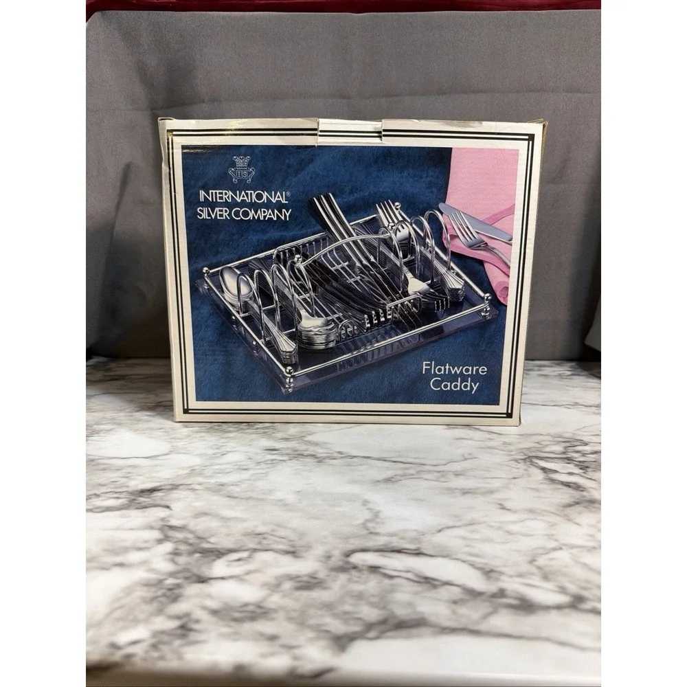 VTG International Silver Co. Silverware Buffet Caddy Holds Service for 12 (2592)